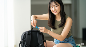 シリコン製バンドでまとめる方法