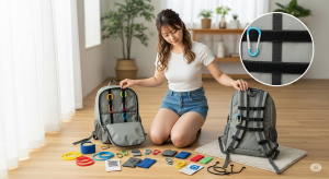 リュックの紐をまとめるダイソー以外のアイテムと方法